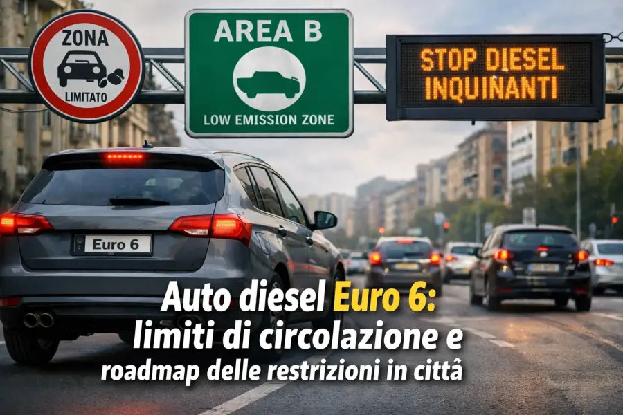 Auto diesel Euro 6, le restrizioni attese nei prossimi mesi nelle grandi città (e non solo)
